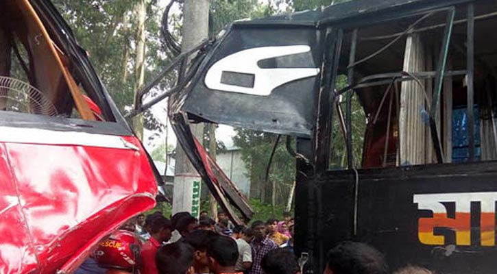 গোবিন্দগঞ্জে যাত্রীবাহী দুই বাসের মুখোমুখি সংঘর্ষে নিহত-২