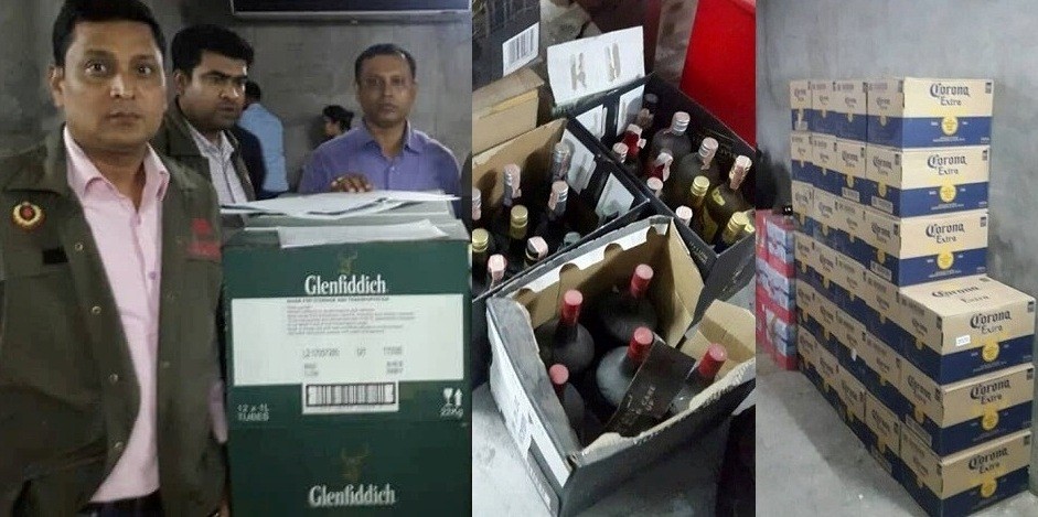 উত্তরা ক্লাব থেকে ৫ কোটি টাকা মূল্যের মদ ও বিয়ার জব্দ