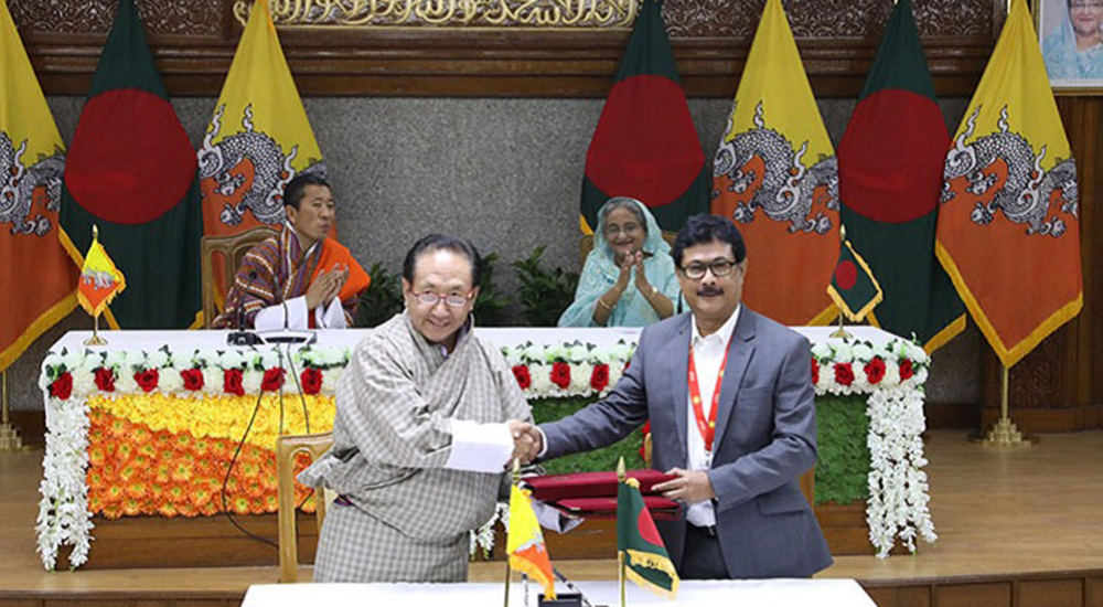 বাংলাদেশ-ভুটানের মধ্যে পাঁচটি সমঝোতা স্মারক চুক্তি