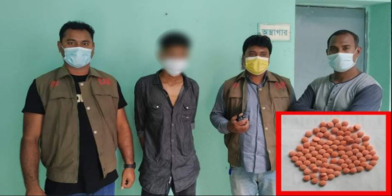দেবীগঞ্জে ১০০ পিস ইয়াবাসহ মাদক ব্যবসায়ী আটক