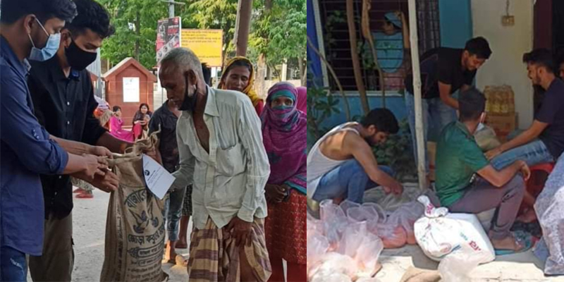 অসহায় ৩০ পরিবারের পাশে বশেমুরবিপ্রবি শিক্ষার্থীরা