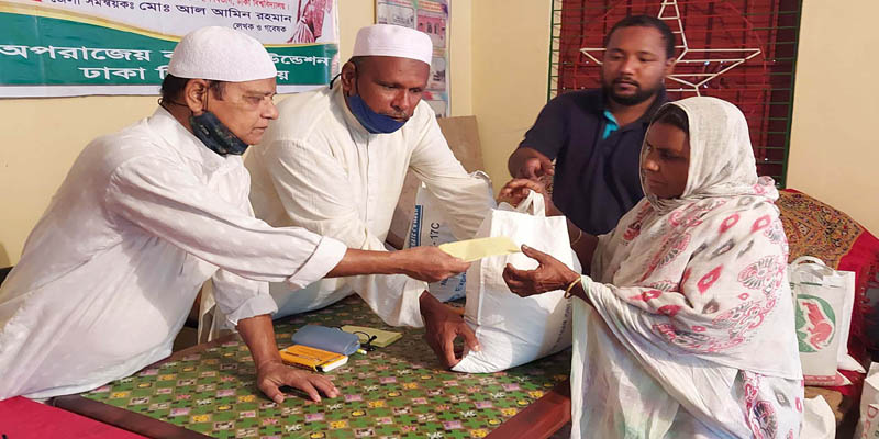 ডোমারে বীরঙ্গনাদের মাঝে খাদ্য ও অর্থ সহায়তা প্রদান