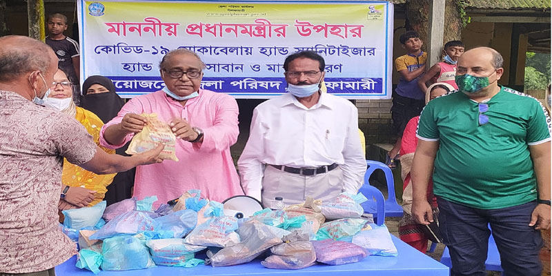 ডোমারে জেলা পরিষদের উদ্যোগে সুরক্ষা সামগ্রী বিতরণ