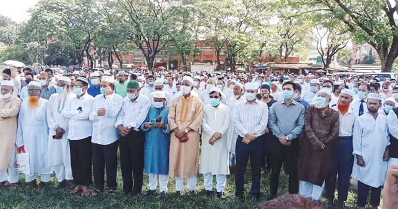 নরসিংদীতে এ্যাড এস.এ হাদী'র জানাজা সম্পন্ন