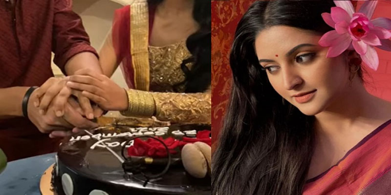 ঠোঁটে ঠোঁট রেখে চুমু, কেক কাটার ভিডিও দিয়ে ফের ভাইরাল পরীমনি!