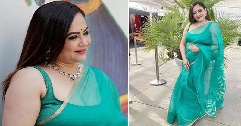 শাড়িতে ভেনিসে মোহময়ী শ্রীলেখা
