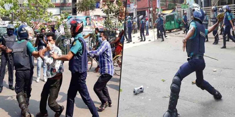 নয়া পল্টনে পুলিশের সঙ্গে বিএনপি নেতাকর্মীদের সংঘর্ষ