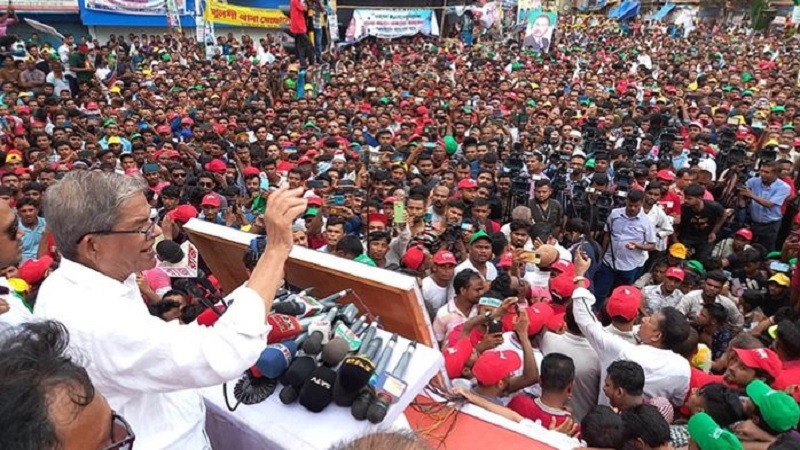 স্যাংশনের ভয়ে আওয়ামী লীগ সরকারের হাঁটু কাপছে : মির্জা ফখরুল