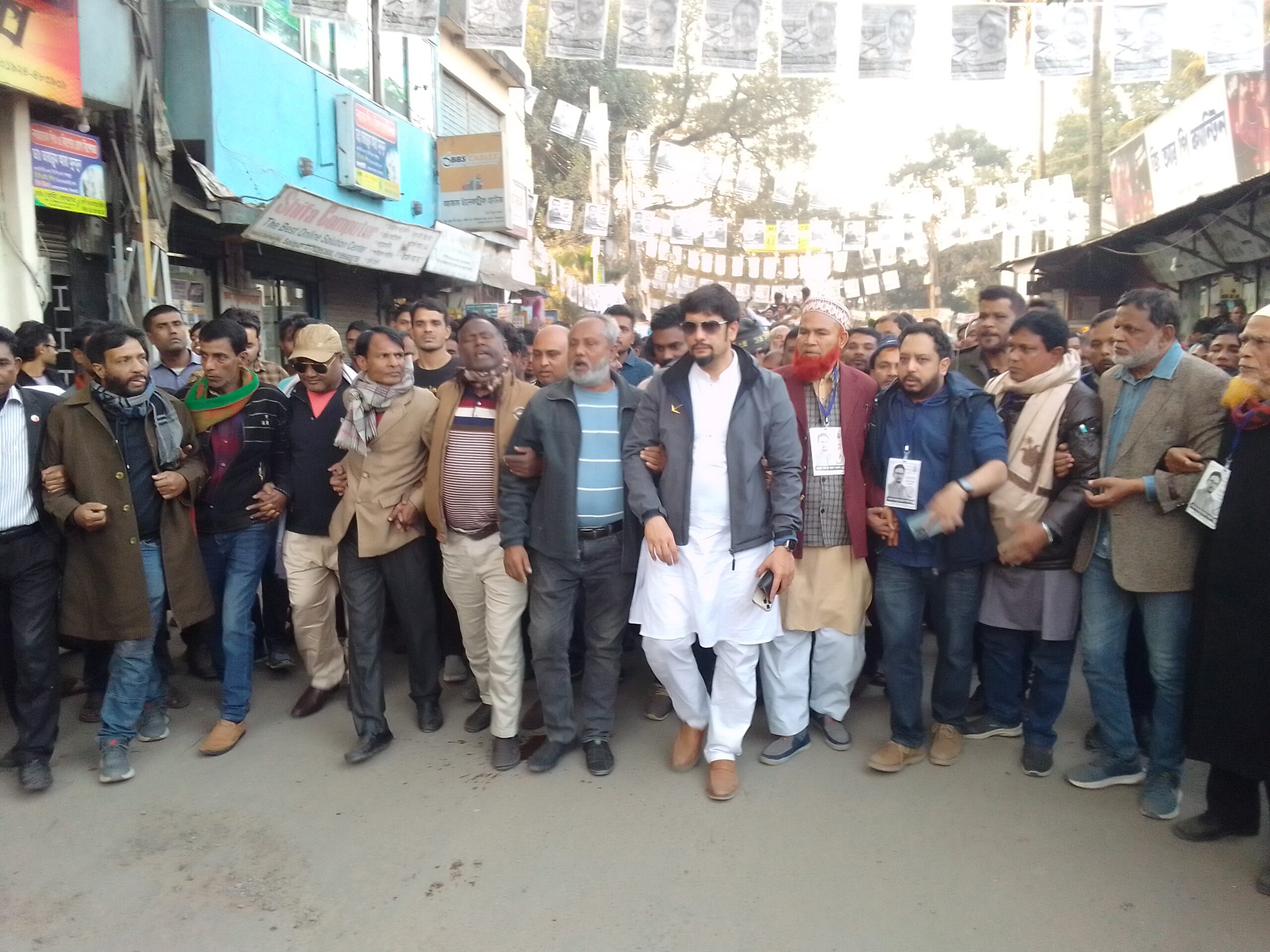 সৈয়দপুরে লাঙ্গলের পক্ষে মহাজোটের গণসংযোগ