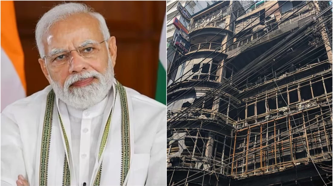 বেইলি রোডে আগুনের ঘটনায় নরেন্দ্র মোদির শোক