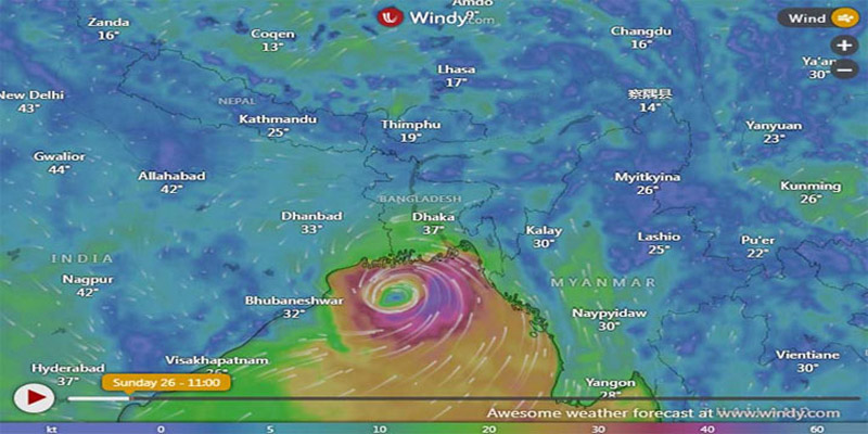 সন্ধ্যার পর আঘাত হানতে পারে ঘূর্ণিঝড় রেমাল