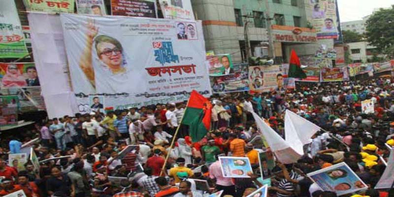 নয়াপল্টনে চলছে বিএনপির সমাবেশ