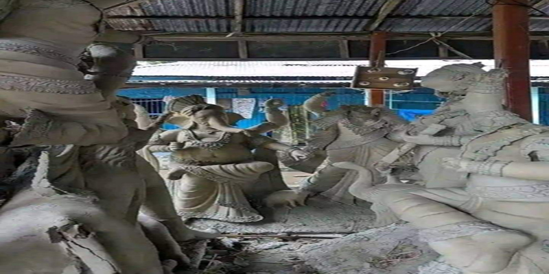 গৌরীপুরে গোবিন্দবাড়ি মন্দিরে প্রতিমা ভাঙচুর,আটক ১