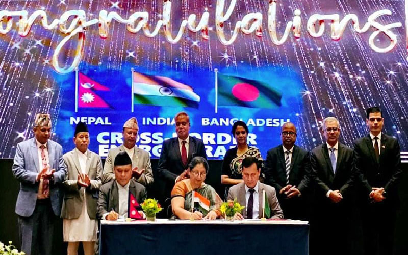 বাংলাদেশ, ভারত ও নেপালের মধ্যে ৪০ মেগাওয়াট বিদ্যুৎ চুক্তি