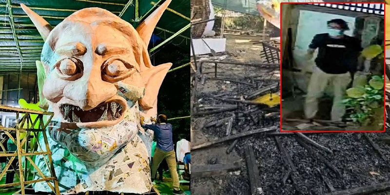 ‘ফ্যাসিবাদের মুখাকৃতিতে’ আগুন দেওয়া ব্যক্তি শনাক্ত, জানা গেল নাম